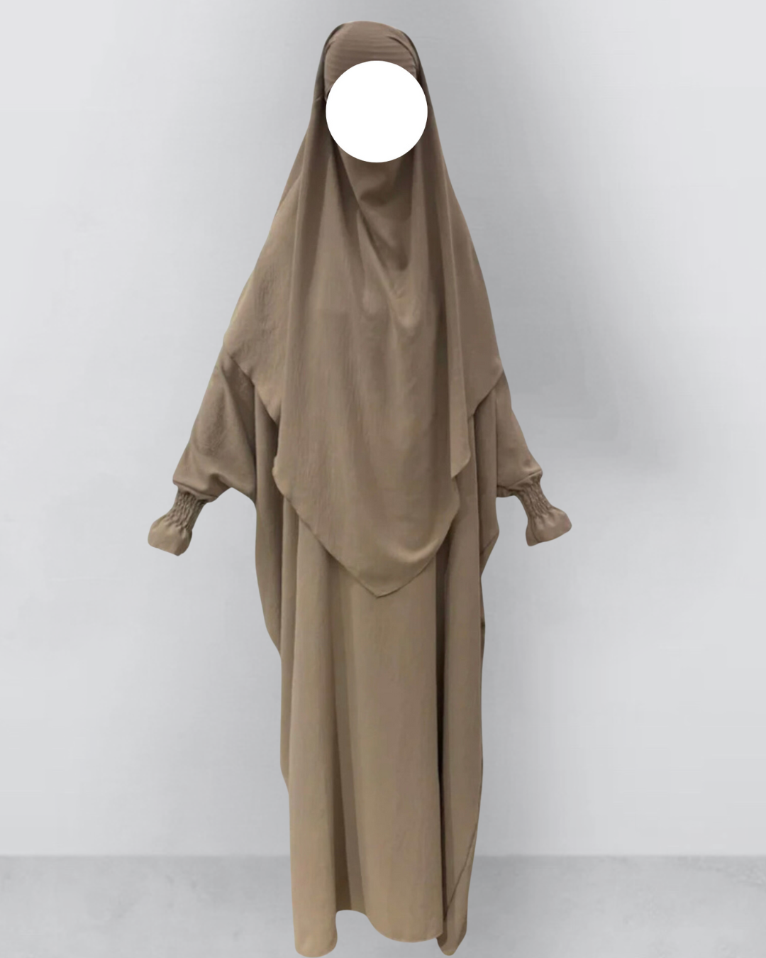 Abaya and Khimar set with 2 veils in Jazz